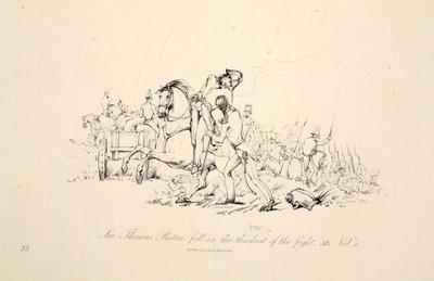 Sir Thomas Picton fell in the thickets of the fight by George Jones